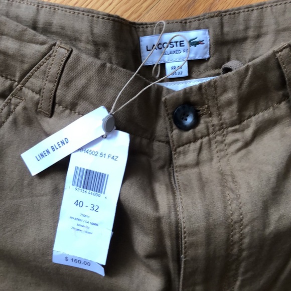 Lacoste relaxed fit carpenter pants. NWT. W32L30. - Picture 2 of 7